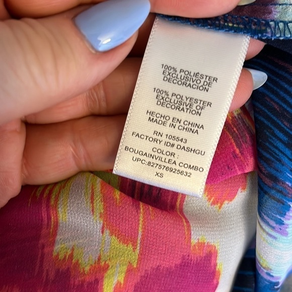 Milly for Design Nation Peasant Top Tie Dye Sheer Tassel Tie Ruffle Sleeves XS - Picture 9 of 11